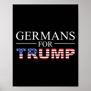Poster Trump 2020 - Alemães para Trump - Eleições 2024 Pr