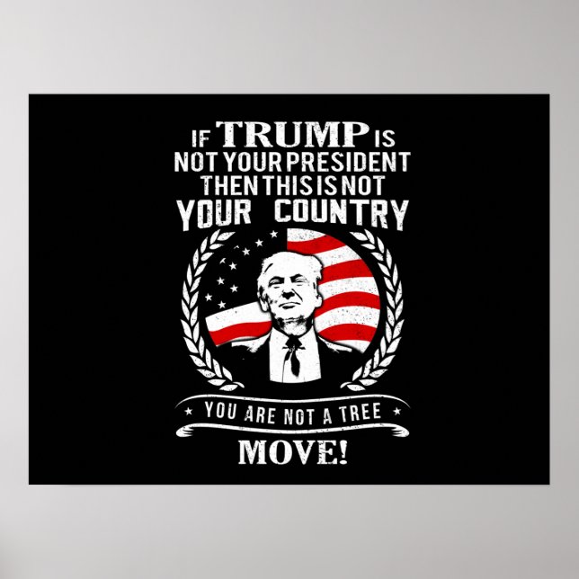Poster Trump 2020 Engraçado Cotação (Frente)