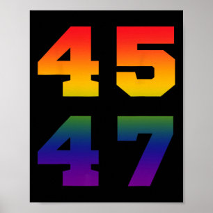 Poster Trump 2024 45 47 Sinalizador do Orgulho Lgbt Rainb