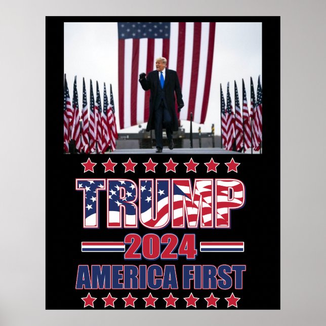 Poster Trump 2024 America First (Frente)