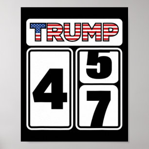 Poster Trump 2024 Eleição 47 Vitória Vencer Presidente In