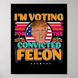 Poster Trump 2024 Eleições Norte-Americanas Votando Conde