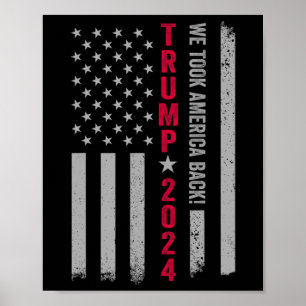 Poster Trump 2024 Flag Victory J.d.vance Presidente 47 Tr