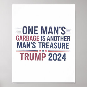 Poster Trump 2024 Garge de um homem é outro tesouro