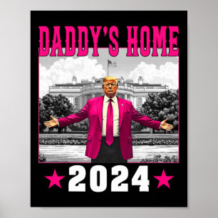 Poster Trump 2024 Leve a América Ck Home Trump Pink