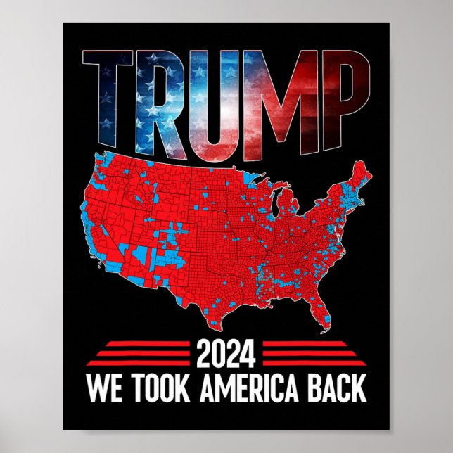 Poster Trump 2024 Nós Pegamos Os Resultados Da Eleição Am (Frente)