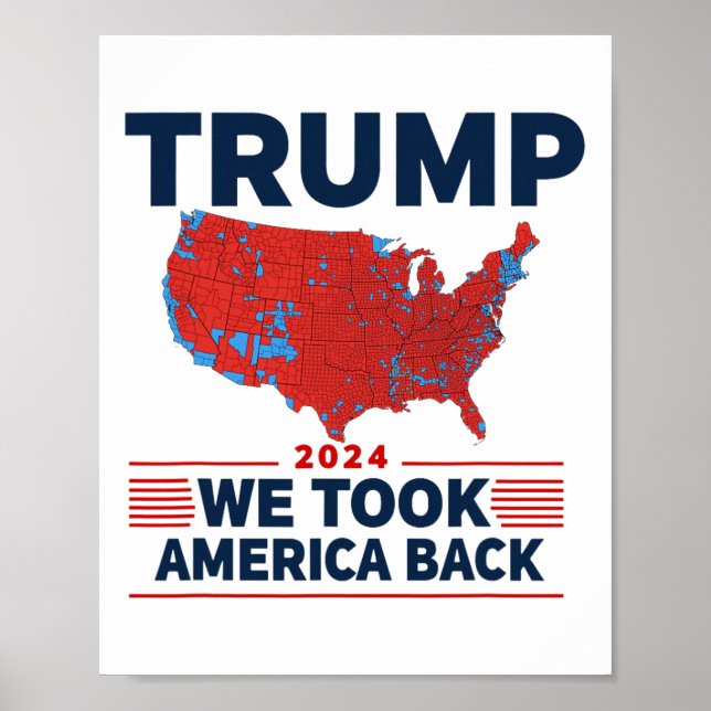 Poster Trump 2024 Nós Pegamos Os Resultados Da Eleição Am (Frente)