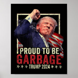 Poster Trump 2024 Orgulhoso De Votar Lixo