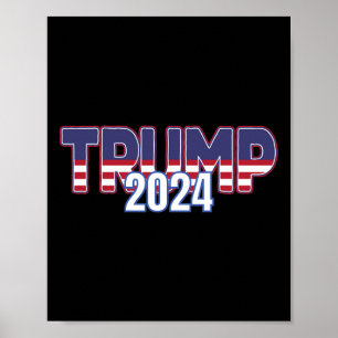 Poster Trump 2024 Para O Presidente Conservador Republica