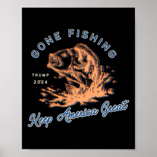 Poster Trump 2024 Pescaria Divertida Suporte de Pesca Esp