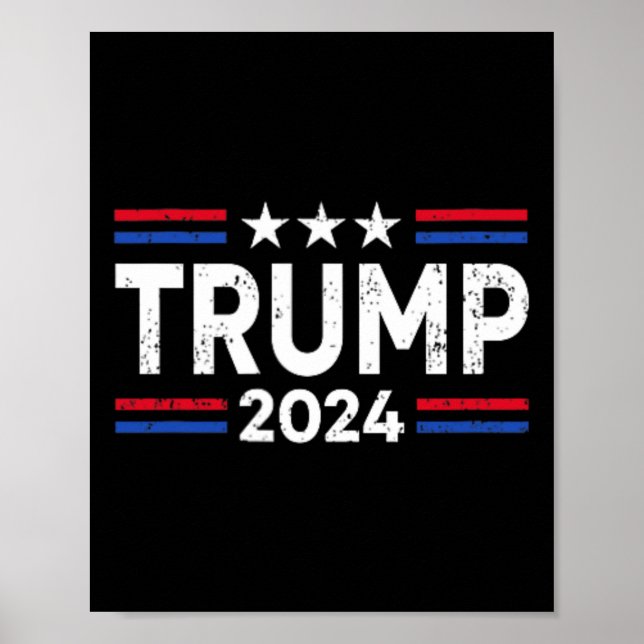 Poster Trump 2024 Recupera a bandeira americana (2 lados) (Frente)