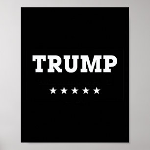 Poster Trump 2024 Retira o Vermelho das Eleições American