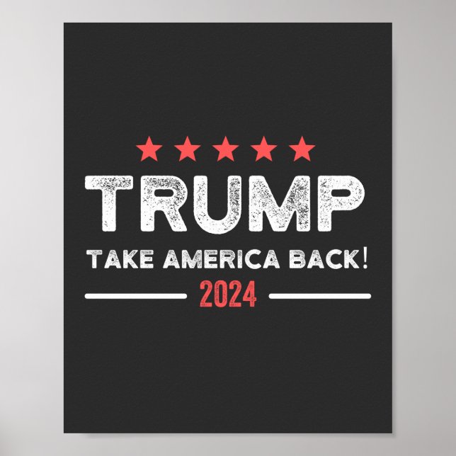Poster Trump 2024 Retire a América (Frente)