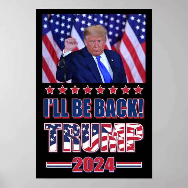 Poster Trump 2024 Retire a América (Frente)