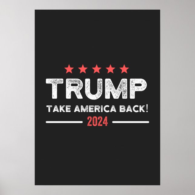 Poster Trump 2024 Take America Back (Frente)
