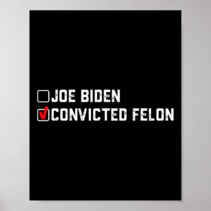 Poster Trump 2024 Vs Joe Biden Ballot Paper Engraçado 202
