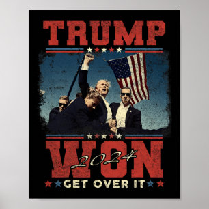 Poster Trump 2024 Won Supere Os Uni-Adultos - Preto - Sm