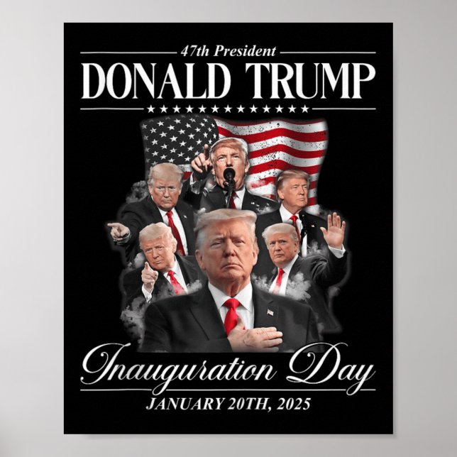 Poster Trump 2025 47º Presidente Inauguração do Estado Un (Frente)