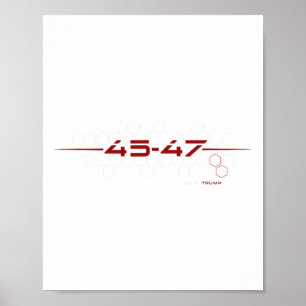 Poster Trump 45 47 Design Retro-Futurístico