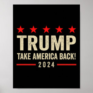 Poster Trump 45 47 (em Volta) Retome América Trump Nos Eu