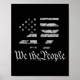 Poster Trump 45-47 Mega Bandeira dos EUA Eleição Presiden