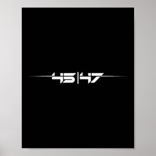 Poster Trump 45 47 Trump Retro Futurista