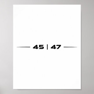 Poster Trump 45 47 Trump Retro-Futurística Design