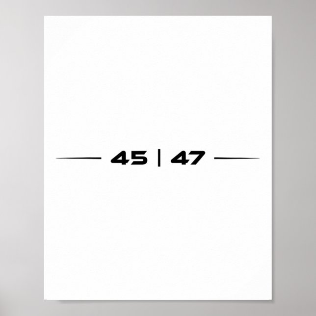 Poster Trump 45 47 Trump Retro-Futurística Design (Frente)