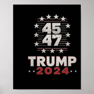 Poster Trump 45 47 Você Errou Novamente Trump 2025 Bandei