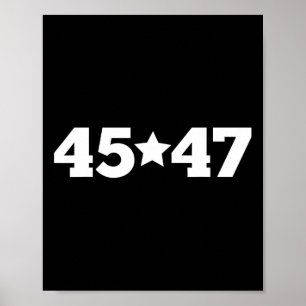 Poster Trump 45 47 Voto Para A América Deus abençoe Trump