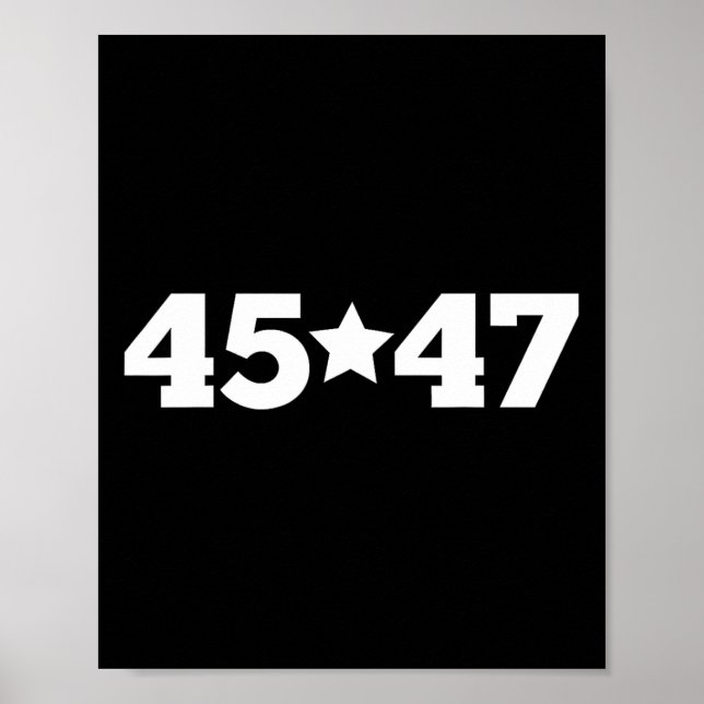 Poster Trump 45 47 Voto Para A América Deus abençoe Trump (Frente)