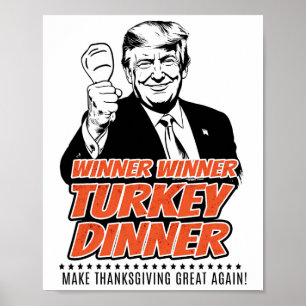 Poster Trump 47º Presidente vencedor do Dia de Ação de Gr