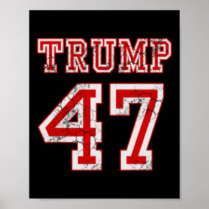Poster Trump 47 Eleições 2024 Homens Conservadores Republ