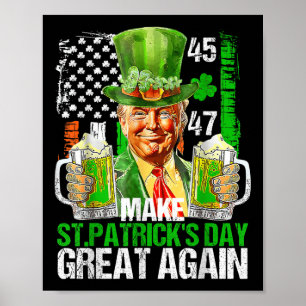 Poster Trump American Shamrock faz Dia de São Patrício
