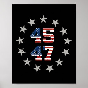 Poster Trump Américas Golfo México Presidente Trump 45 47