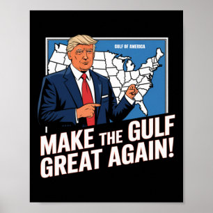 Poster Trump America's Golfo México Presidente Trump Golf
