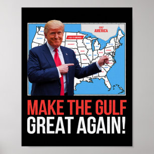Poster Trump America's Golfo México Presidente Trump Golf