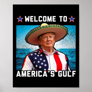 Poster Trump America's Golfo México Presidente Trump Somb