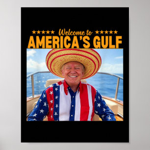 Poster Trump America's Golfo México Presidente Trump Somb