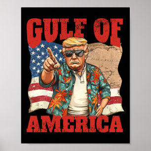 Poster Trump America's Golfo México Presidente Trump Somb