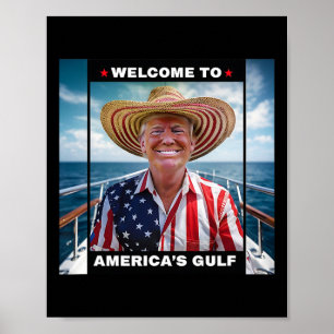 Poster Trump America's Golfo México Presidente Trump Somb