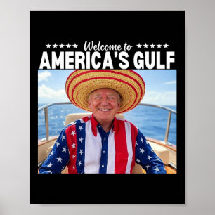 Poster Trump America's Golfo México Presidente Trump Somb