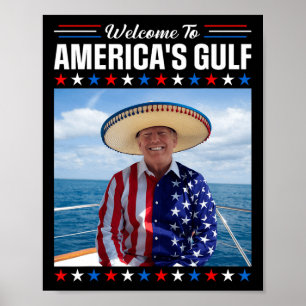 Poster Trump America's Golfo México Presidente Trump Somb
