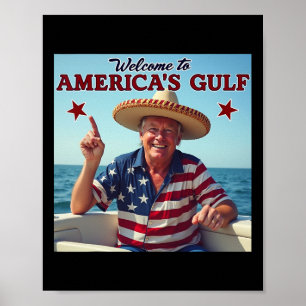 Poster Trump America's Golfo México Presidente Trump Somb