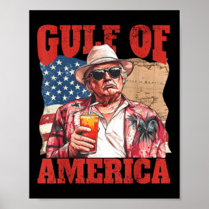 Poster Trump Américas Golfo México Presidente Trump Sombr