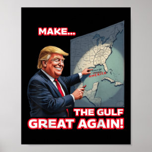 Poster Trump Américas Golfo Presidente do México Trump