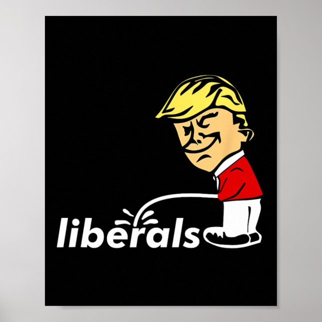 Poster Trump Anti Liberal Donald Trump Piscando Liberal (Frente)