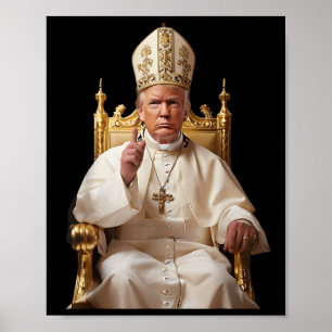 Poster Trump As Vaticano Church Pope Vaticano Christian