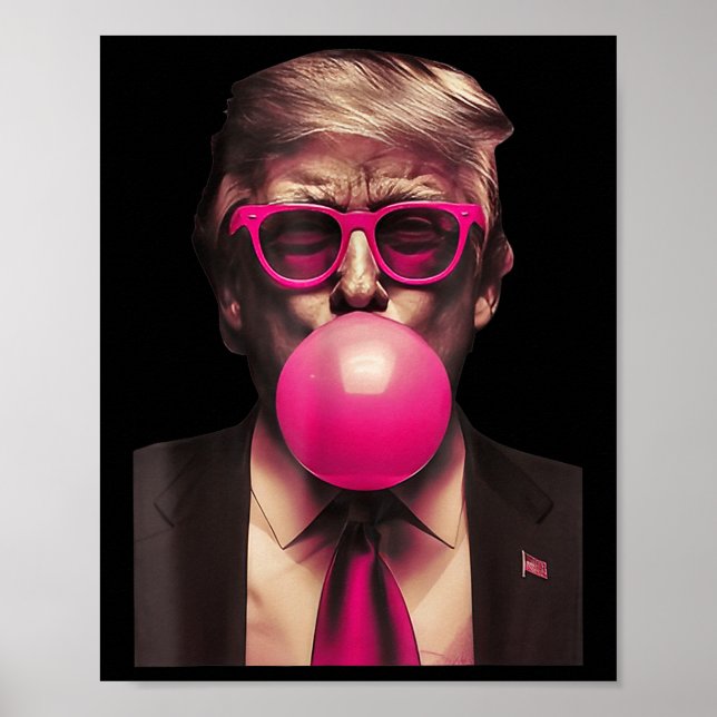 Poster Trump Bubble Gum Funny  (Frente)