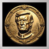 TRUMP CGI Colecionável Dourado Arte-Moedas Doubloo